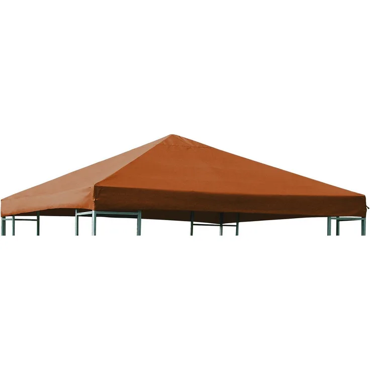 DEGAMO Pavillon-Ersatzdach, für Metall- und Alupavillon 3x3 Meter, terracottafarben, wasserdicht