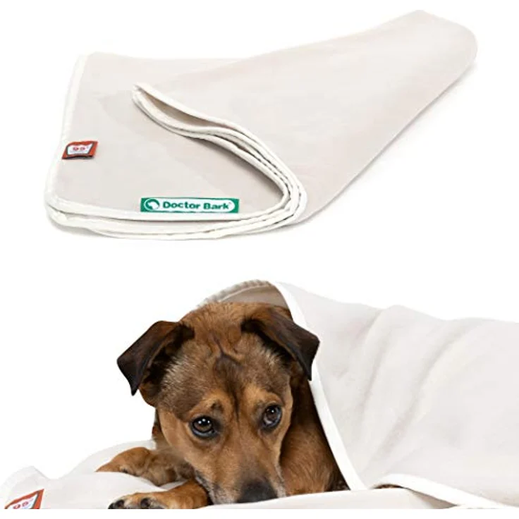 Doctor Bark | kuschelige Hundedecke waschbar bis 95°C, hygienische, weiche Fleecedecke für Sofa und Hundebett, Flauschige Haustierdecke - Made in Germany (M - 100x70 cm/Hellbeige) – Bild 1