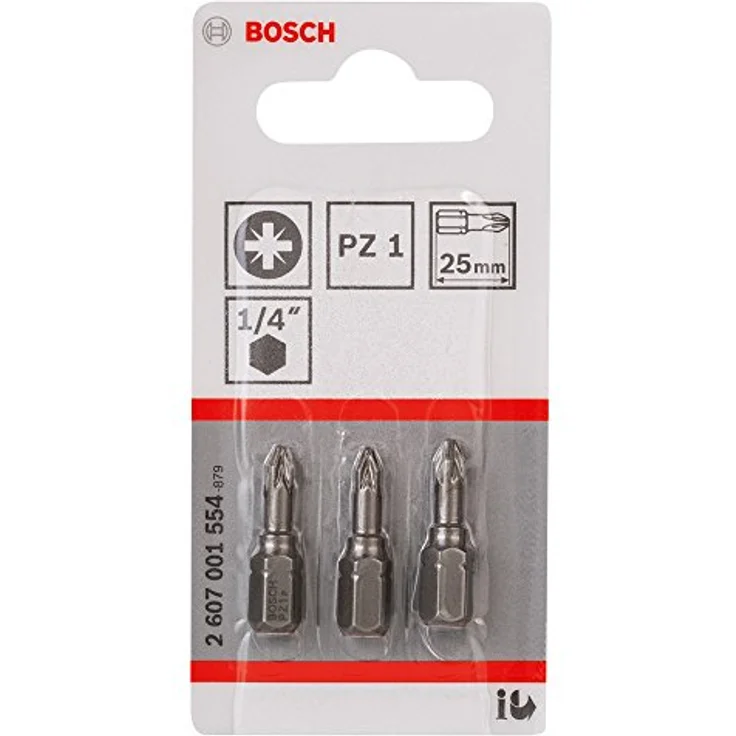 Bosch Schrauberbit Extra-Hart, PZ 1, 25 mm, 3er-Pack (2607001554) – Bild 3