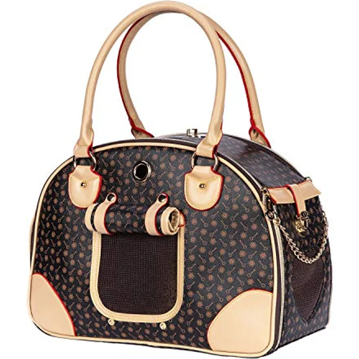 Adriene's Choice Luxuriöse Haustier-Tragetasche, für kleine Hunde, Katzen, wasserdicht, Premium-PU-Leder, Tragetasche für Outdoor-Reisen, Wandern, Einkaufen