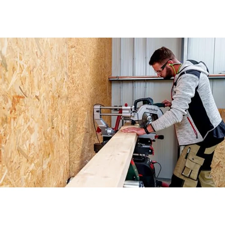 Metabo Kappsäge KGSV 254 MC, variable Drehzahl, beidseitige Sägekopfneigung, integrierte Spanabsaugung, inkl. Sägeblatt und Zubehör – Bild 5