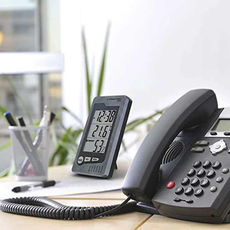 TROTEC Raum-Thermohygrometer BZ05 Thermometer Anzeige von Raumtemperatur Luftfeuchtigkeit Uhrzeit Datum Messbereich 0°C bis 50°C / 10% bis 90% Behaglichkeitsdiagramm Wohlfühlindikator Weckfunktion – Bild 4