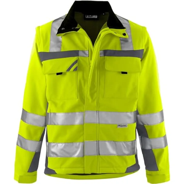 Winter-Warnschutz Softshell-Jacke gelb/grau, Gr. 3XL - PKA Klöcker
