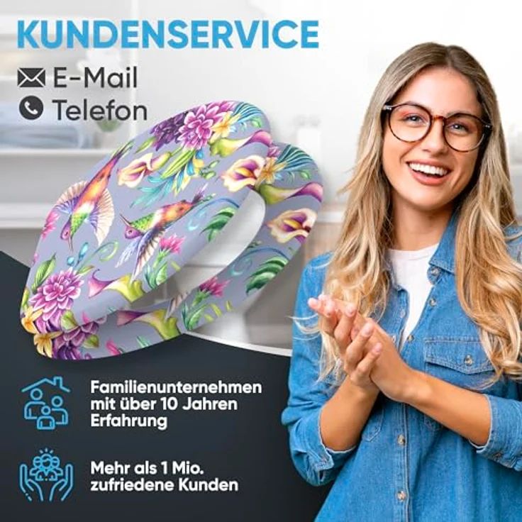 Sanilo Kolibri WC Sitz mit Absenkautomatik, Holz, antibakterielle Oberfläche, belastbar bis 200 kg, passend für Standard WCs – Bild 8