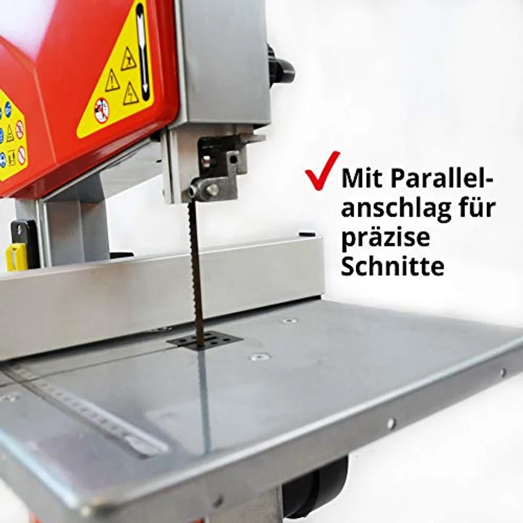 HECHT Bandsäge HBS 250, 250 Watt für präzise Schnitte in Holz und Metall, max. Schnitthöhe 85 mm, Schnittbreite 195 mm, 1400 mm Band, mit Führungsschiene und Parallelanschlag – Bild 4