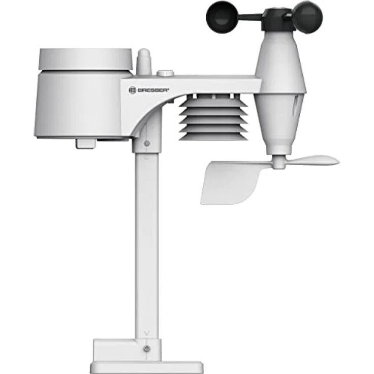 Bresser 7002525 Wetterstation Funk mit Außensensor 5-in-1 Beaufort mit großem Farbdisplay, Sensor für Temperatur, Luftfeuchtigkeit, Luftdruck, Windrichtung und Regenmesser, Schwarz, Einzigartig – Bild 4