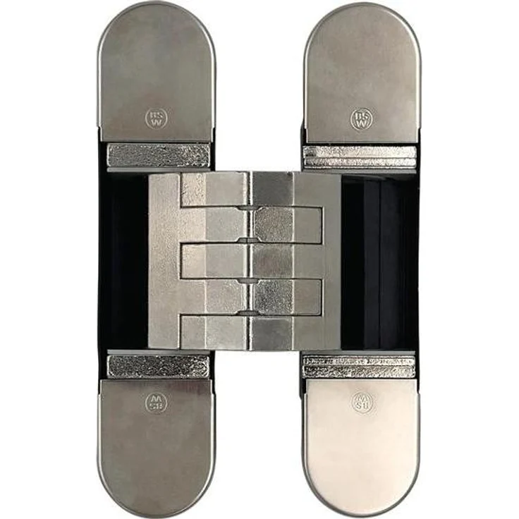 BSW Türband Hide 3D130-80, vernickelt, glänzend, 3D-verstellbar, für Türstärken ab 35 mm, Türöffnungswinkel 180 Grad