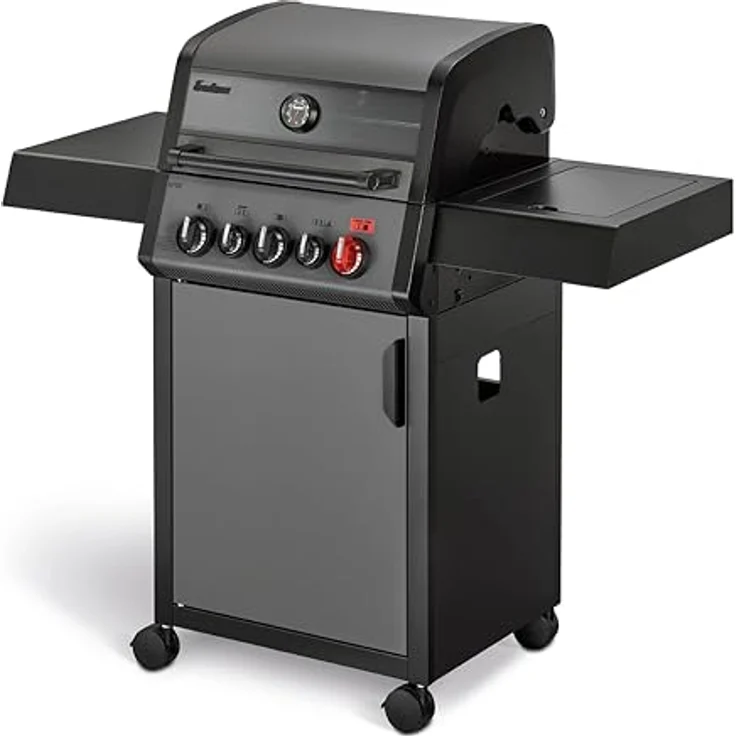 Enders Gasgrill Hyde 3 SIKR Turbo, 3-Brenner aus Edelstahl für kraftvolles Grillen, 800 °C Turbo Zone, Switch Grid, Infrarot-Backburner und Seitenkocher #8040 – Bild 1