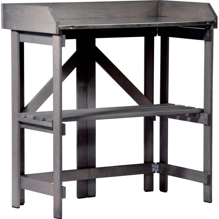 Dobar Hochbeet Pflanztisch, robustes Massivholz in Anthrazit, wetterfest imprägniert, FSC-zertifiziert – Bild 1