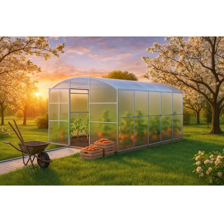 Garten Dream Gewächshaus "Avalon" 3x8m, aus Stahl mit verzinktem Rahmen, 4mm Polycarbonat, winterfest und langlebig