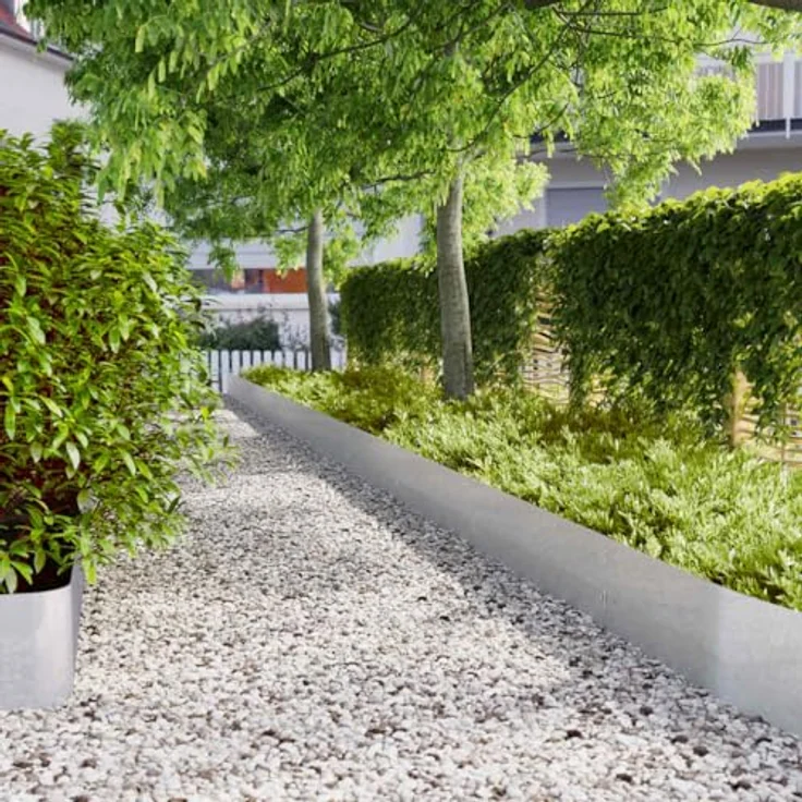 vidaXL Rasenkanten 10 STK. 25x103 cm Verzinkter Stahl, Gartenkante für klare Abgrenzung und langanhaltende Haltbarkeit – Bild 2