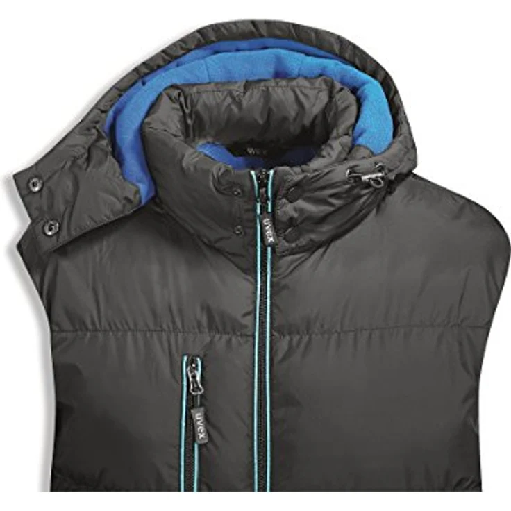 Uvex 9892 Herren-Arbeitsweste - Schwarze Männer-Thermo-Steppweste - Reflektierende Paspeln und Fleece gefüttert XL – Bild 2