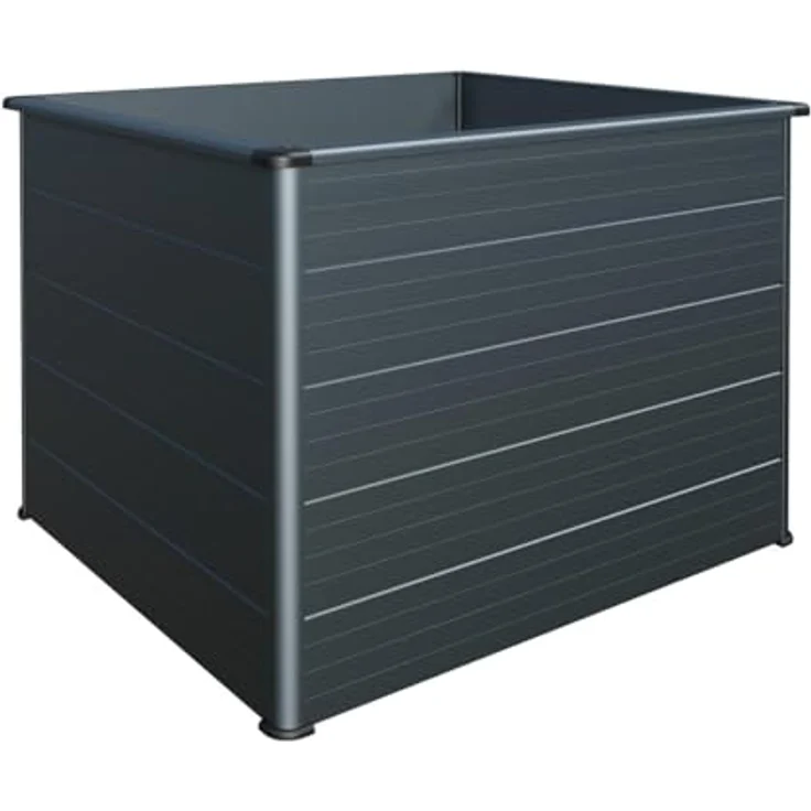 Beckmann Aluminium-Hochbeet Erntewunder, 101x91x75,5 cm, anthrazit, rostfrei, witterungsbeständig, integrierte Schneckensperre, ergonomische Arbeitshöhe, Made in Germany – Bild 1
