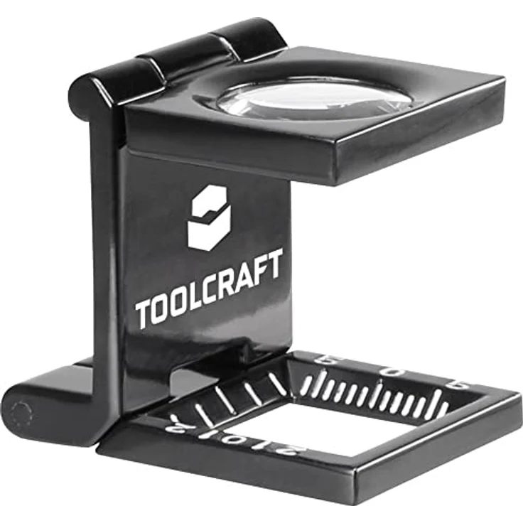 Toolcraft Fadenzähler, 10x Vergrößerung, Linsengröße 14 mm, inkl. Aufbewahrungstasche – Bild 1