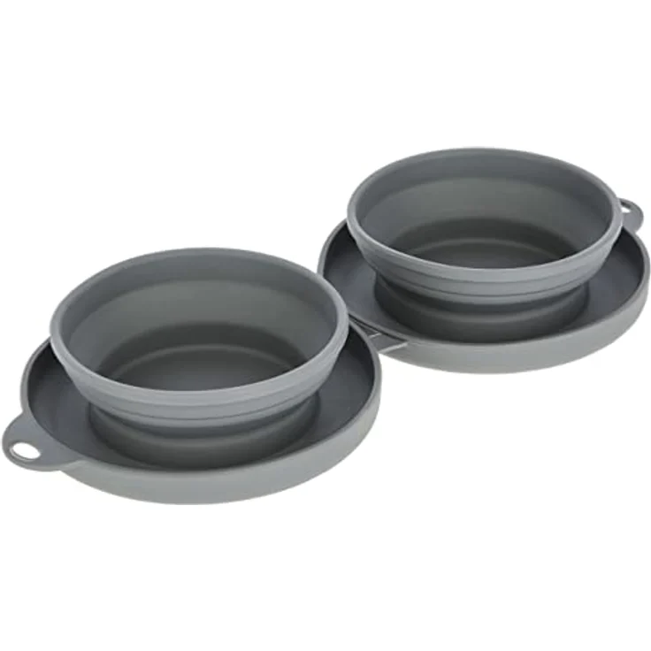 Faltbarer Reisenapf, grau, 2 x 300 ml – Bild 3