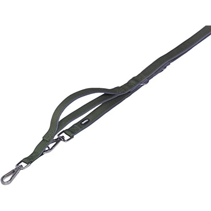 Nobby Führleine mit Kurzführer Classic Preno Royal, olivgrün L: 200 cm, B: 25/35 cm, 1 Stück – Bild 1