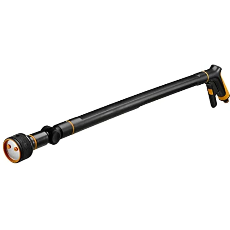 Fiskars Gartenbrause Giessstab, 3 Funktionen mit schwenkbarem SoftGrip-Düsenkopf und Durchflusskontrolle, ergonomisch und leicht