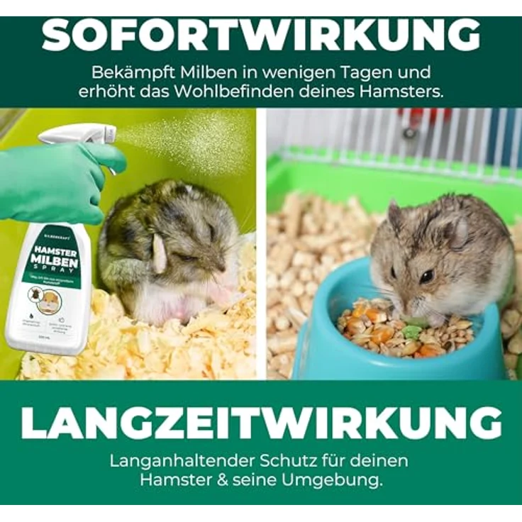 Silberkraft Milbenspray für Hamster, hochwirksames Milbenmittel mit Langzeitschutz, 500 ml – Made in Germany – Bild 6