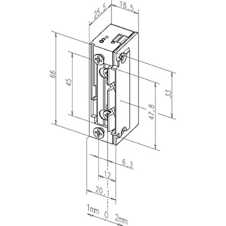 effeff Elektro-Türöffner 118.13 ProFix 2, flexibler Türöffner mit FaFix®-System, 10-24 V AC/DC, Indoor – Bild 2