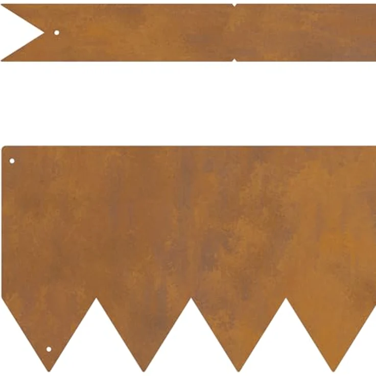 vidaXL Set aus verwitterten Stahlgartenbegrenzungen 50 Stück Rechteckige Außen-Metallkante 100 x 0.5 x 15 cm Langlebiges Industriedesign Ideal für Landschaftsgestaltung und dekorative Begrenzungen, Braun – Bild 4