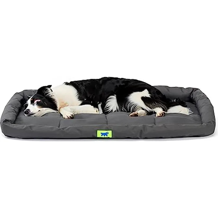 Ferplast Hundebett TENDER TECH 90, Hundematte, Hundekissen Haustierbett mit abnehmbarem Bezug, strapazierfähiger, kratzfester High-tech Stoff, wasserfest, waschbar, 91 x 58 x h 5 cm, schwarz