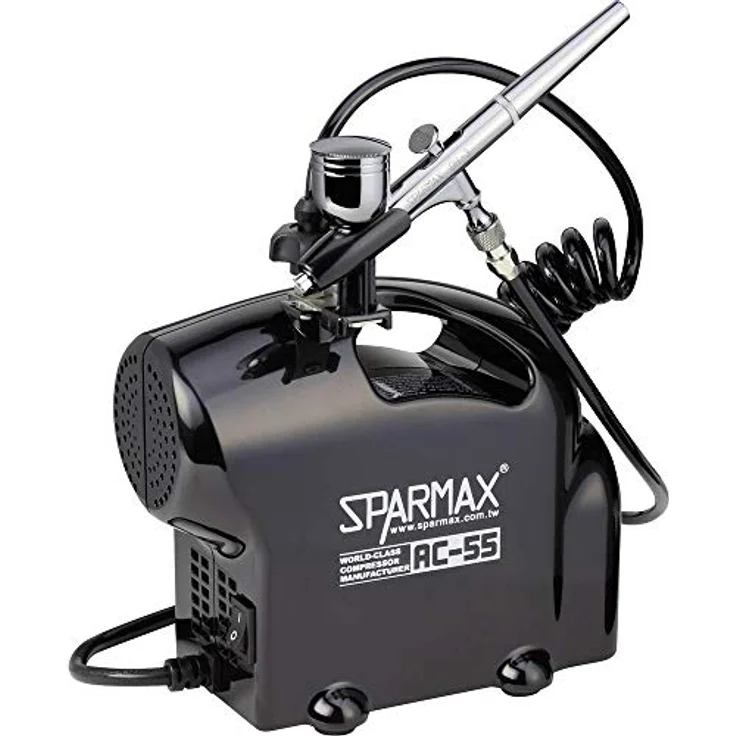 Sparmax SK-55 SK-55 Airbrush-Einsteiger-Set mit Kompressor Double Action – Bild 3