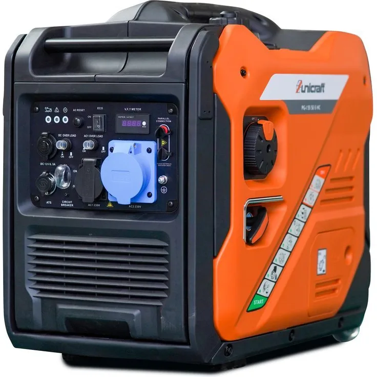 UNICRAFT Inverter-Stromerzeuger PG-I 55 SE-S HC, fahrbares Modell mit E-Start, 5,5 kW Leistung, leise und wirtschaftlich im ECO-Modus