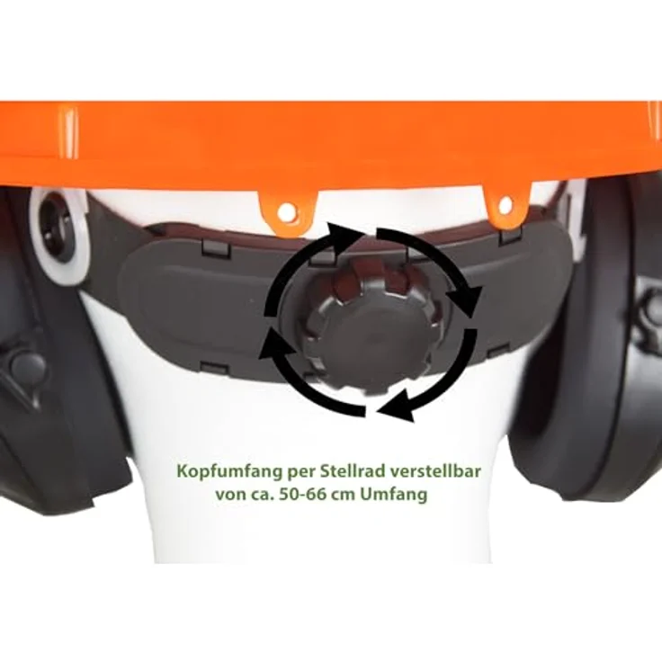 Forsthelm Forstschutzhelm mit Visier und Gehörschutz Schutzhelm Größe verstellbar 50-66 cm Sicherheitshelm – Bild 5