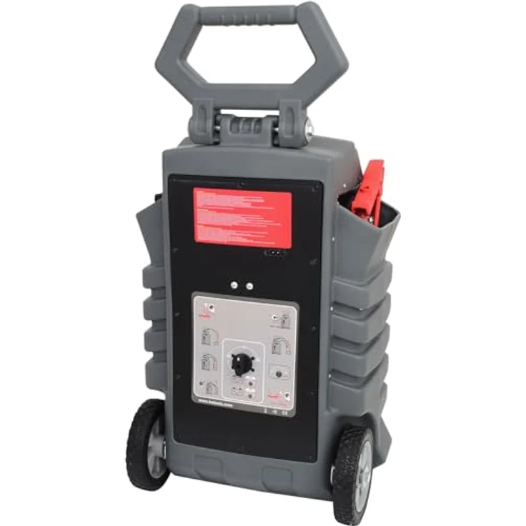 KS Tools Booster 12/24 V, Starthilfe-Gerät für Benzin- und Dieselmotoren mit 3400 A Spitzenstrom, 50 Ah Akkukapazität, robustes Gehäuse und integriertes Ladegerät – Bild 3