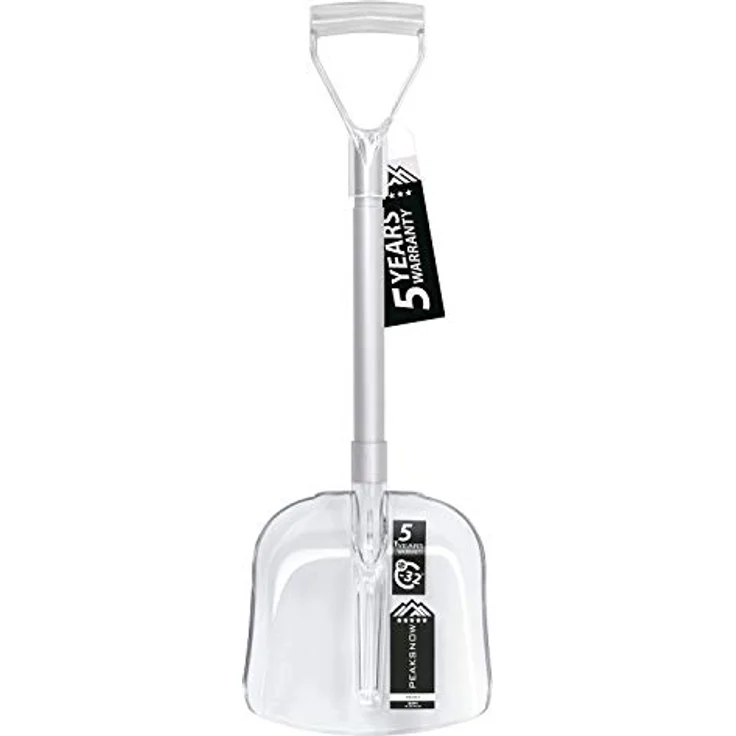 Prosperplast Kfz-Schaufel Peaksnow Makalu, Klappschaufel aus Polycarbonat, weiß, frostbeständig bis -32 °C, 25 cm Länge, 736 g – Bild 1