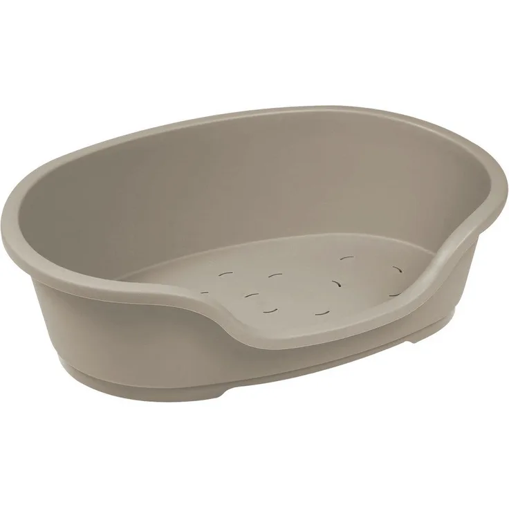 Karlie Hundekorb Domus Kunststoff dunkelgrau, Schlafkorb mit Anti-Rutsch-Boden