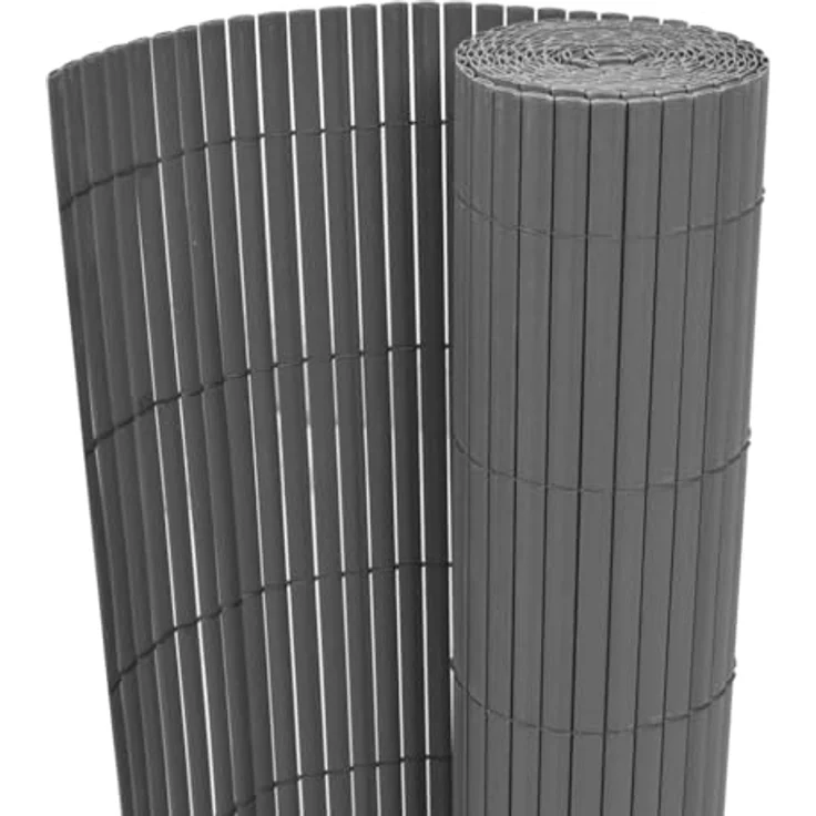 vidaXL Gartenzaun Grau 150 x 300 cm, robuster PVC-Zaun für vielfältige Anwendungen und moderne Gestaltung – Bild 1