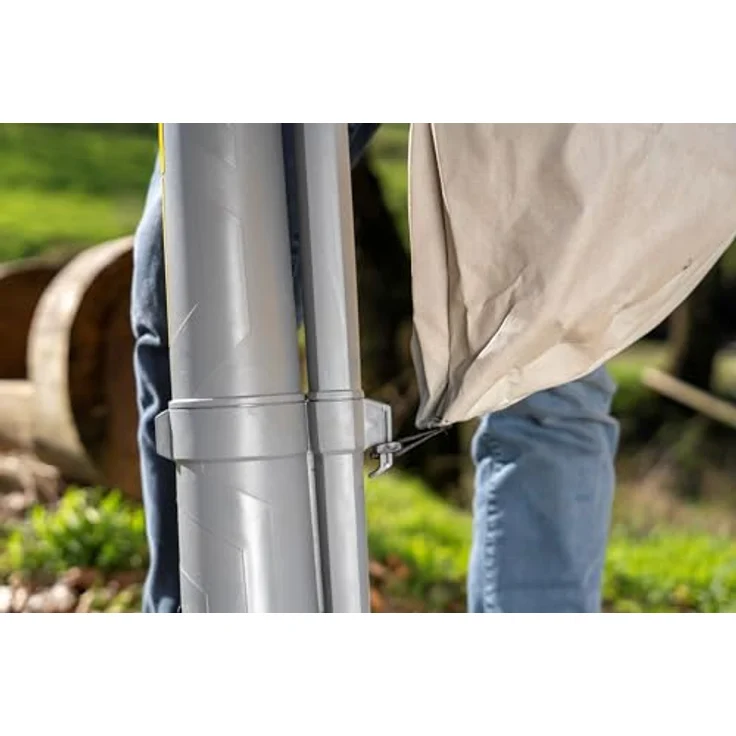 Ikra 3-in-1 Laubsauger + Laubbläser, Akku-Gerät mit 210 km/h Blasgeschwindigkeit, grau-rot, inkl. 45-Liter-Auffangbeutel und Schnellader – Bild 21