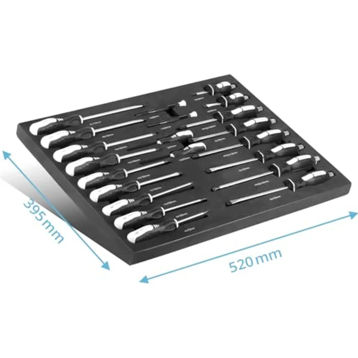 STAHLWERK 21-teiliges Schraubendreher-Set mit Schaumstoffeinlage, PH und SL, ergonomische Griffe, hochwertige Verarbeitung – Bild 5