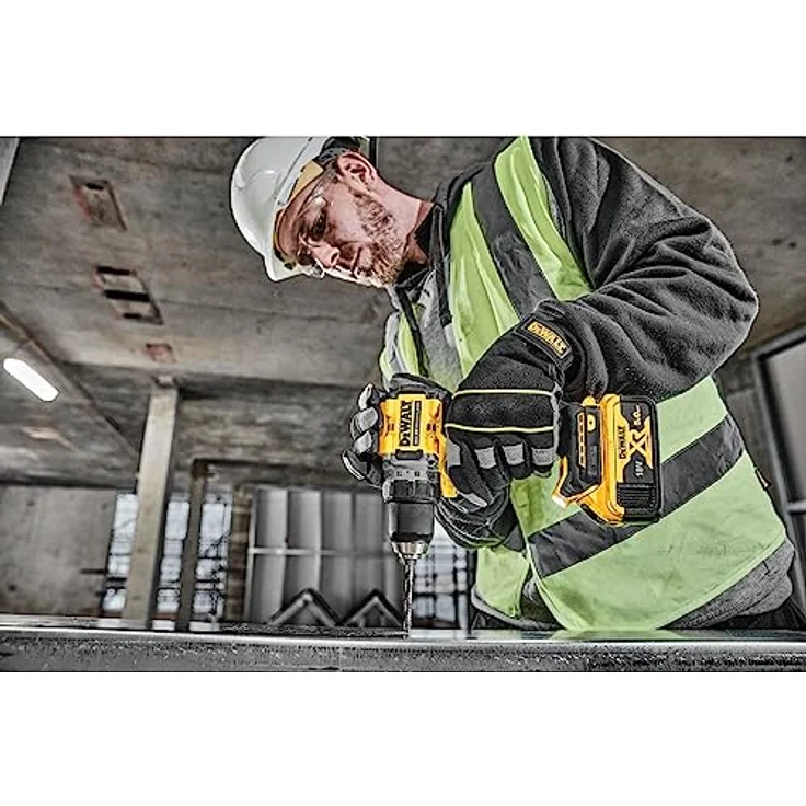 Dewalt 18 Volt 2-Gang Akku Bohrschrauber DCD800P2T (kraftvolles 2-Gang Vollmetall-Getriebe, bürstenloser Motor, 13 mm Schnellspannbohrfutter, LED-Leuchte, inkl. 2x 5.0Ah Akkus, Ladegerät & TSTAK-Box) – Bild 5