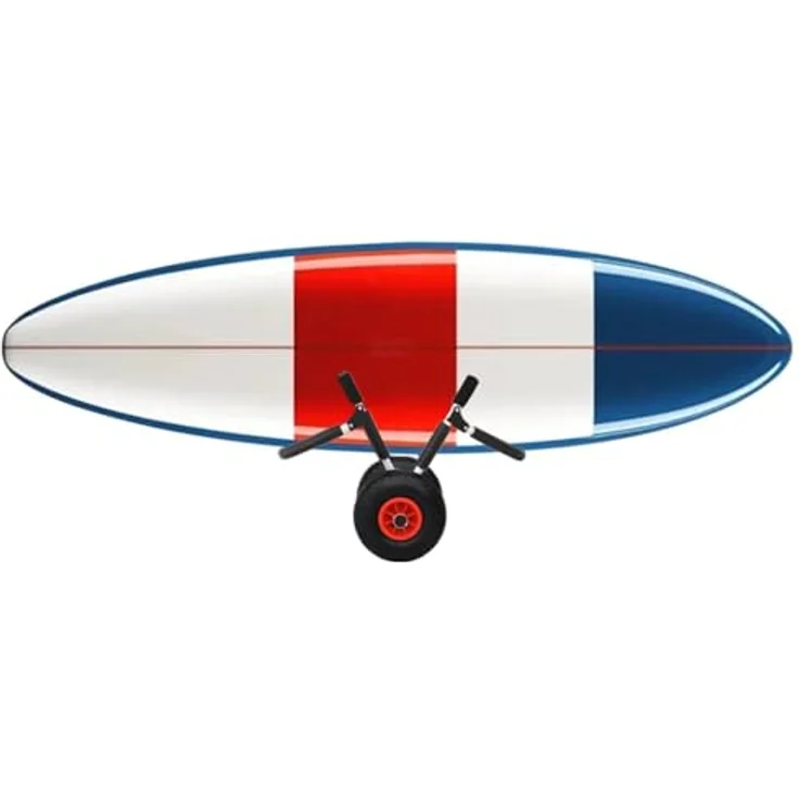 vidaXL SUP-Transportwagen Klappbar für Surfbrett, Aluminium, schwarz/silbern, 45 kg Belastbarkeit, inkl. Schaumstoffpolsterung und Gurten – Bild 7