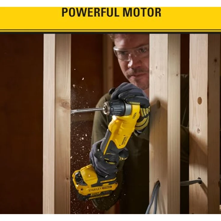 Stanley FatMax SFMCD750B, Winkelbohrmaschine mit 1950 min-1, 45 Nm Drehmoment, ergonomischem Design und LED-Licht – Bild 4