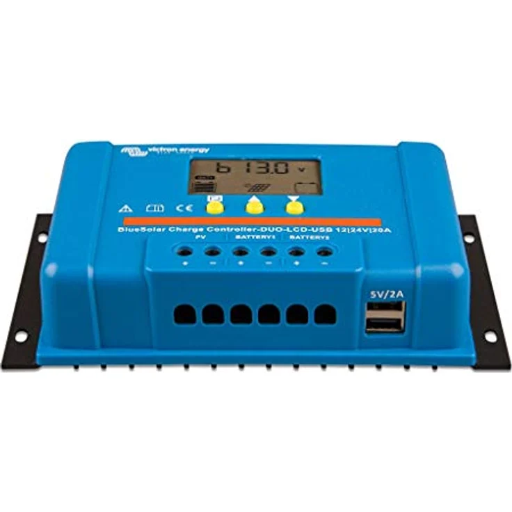 Victron Energy BlueSolar DUO PWM LCD&USB Laderegler 12/24V 20A für zwei Batterien mit Temperaturüberwachung und Überlastschutz – Bild 2