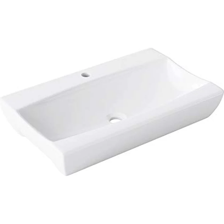 BTH: 48x32x10,5cm Design-Aufsatzwaschbecken inkl. Nano-Beschichtung aus Keramik | Hand-Waschbecken/Waschtisch – Bild 1