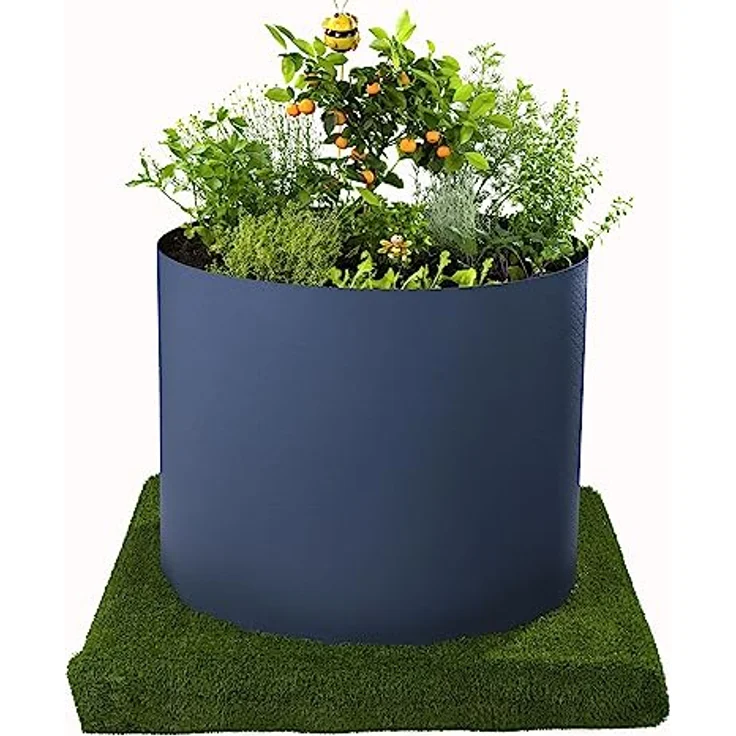 Hochbeet 80cm x Ø100cm Volumen für 70 Liter Erde 80cm x Ø100cm Anthrazit, Materialstärke 2 mm, für Garten oder Balkon – Bild 1