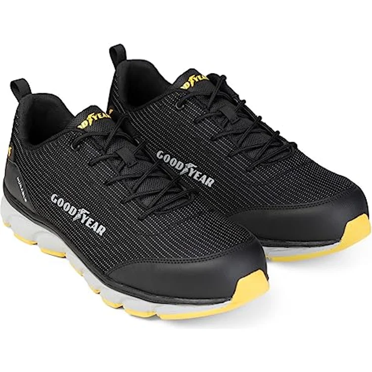 Goodyear Sicherheitsschuhe 1667 S1P, robuster Arbeitsschuh mit atmungsaktivem Mesh-Material, schwarz, Größe – Bild 7