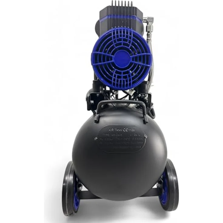 DeTec Geräuscharmer Ölfreier Luft-Kompressor mit 24L Kessel 250 L/min 8 bar, weiß – Bild 4