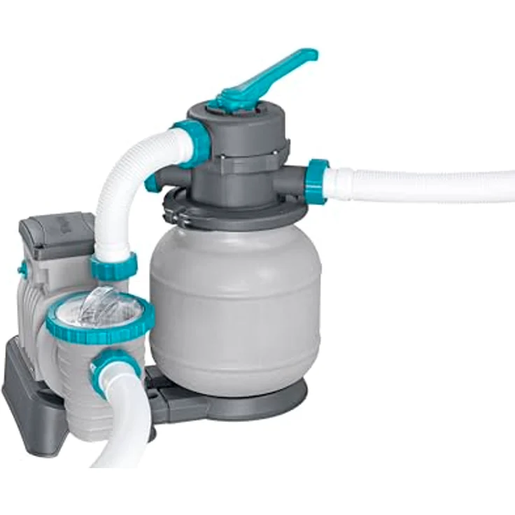 Bestway Sandfilteranlage 58515, Sandpumpe mit 6-Stufen-Regelventil und ChemConnect, für Pools bis 1600 l, 3028 l/h, korrosionsbeständig – Bild 11
