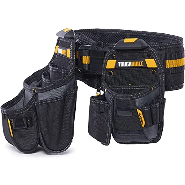 ToughBuilt TB-CT-111-CP 3-teiliges Werkzeuggürtel-Set, mit ClipTech-Innovation und gepolstertem Gürtel, schwarz – Bild 2