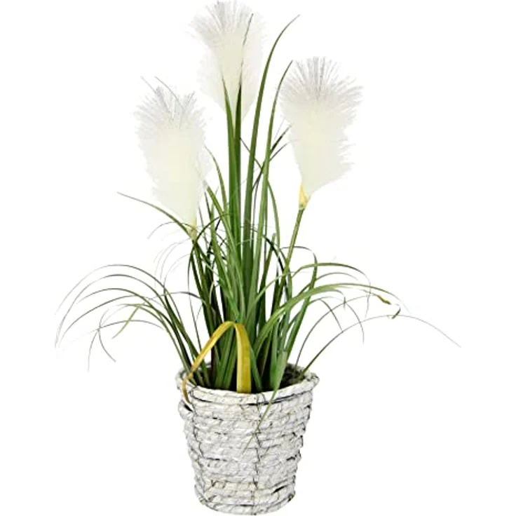 Künstliches Pampas Gras im Topf Feder Ufergras Seidenblume Grasbusch Dekogras Gras Gräser Kunstpflanze Pflanze Solitärgras Ziergras Dekopflanze Pampasgras Blume Kunstgras Grünpflanze Zimmerpflanze – Bild 1