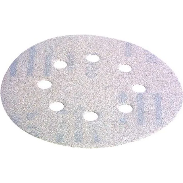 Makita P-33370, Schleifscheiben mit Velcro, 125 mm, Körnung 100, 10 Stück, antistatische Oberfläche, für Holz und Stahl, 8 Löcher mit Staubabsaugung – Bild 2