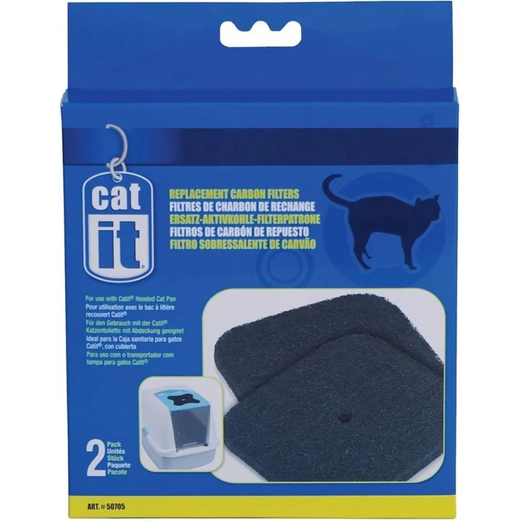 Catit Katzentoilette Ersatz Karbon Filter - Passend für Catit Katzentoiletten, zur Geruchskontrolle