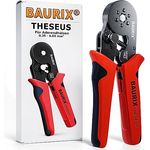 BAURIX® Sechskant Crimpzange I [Für 0,25-6mm²] Aderendhülsenzange selbsteinstellend I Krimpzange I Crimpzangen I Crimp Zange I Presszange