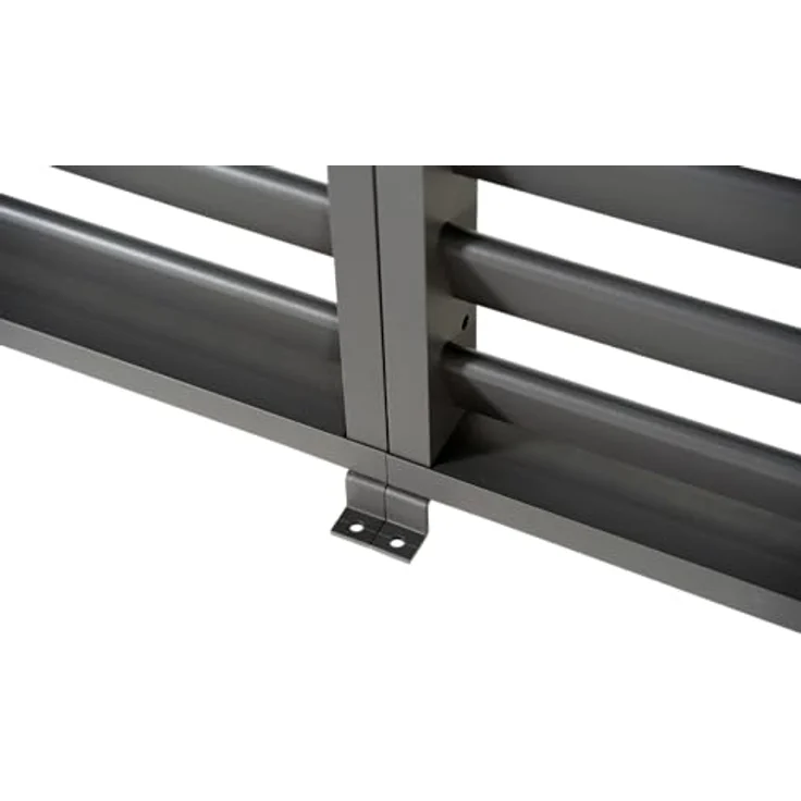 Mirador Feste Lamellenwand für Pergola 80/88S, 0.93m, 1-tlg, anthrazit, korrosionsbeständig, einfache Montage – Bild 6