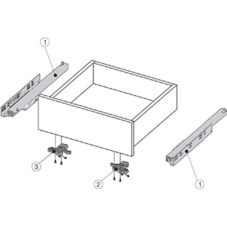 SOTECH Unterflurführung UV4-40-K1D-L350-SC, 40 kg Tragfähigkeit, 350 mm, Push-Open & Soft-Close, Smart Lock System – Bild 3